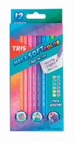 Lápis de Cor Triangular Mega Soft Color Tons Pastel 12 Cores Tris