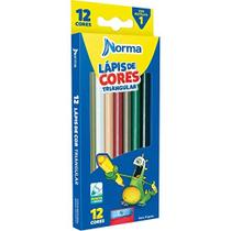 Lapis De Cor Triangular Norma 12 Cores C/Apontador