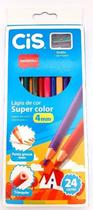 Lápis de Cor Triangular Super Color 24 Cores + 1 Apontador - CIS -