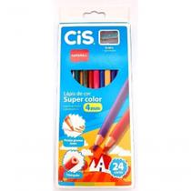 Lápis De Cor Triangular Super Color 24 Cores + 1 Apontador - Cis Lápis De Cor Triangular Super Color 24 Cores + 1 Apontador - Cis