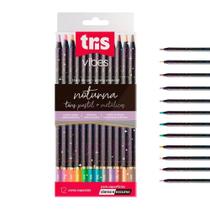 Lápis De Cor Tris 12 Cores Noturna Tons Pastel E Metálicos