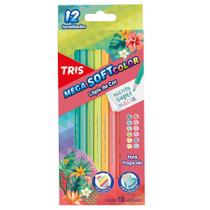 Lápis de cor tris 12 cores tropical
