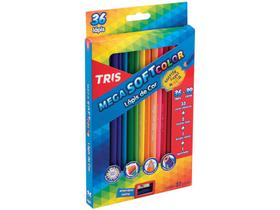 Lápis de Cor Tris Mega Soft - 39 Cores com Apontador