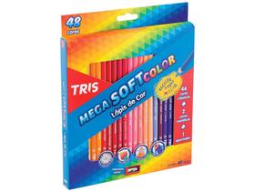 Lápis de Cor Tris Mega Soft - 48 Cores com Apontador