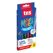 Lápis De Cor Tris Mega Soft Color Bicolor 12 Unidades