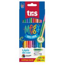 Lápis de Cor Tris Mega Soft Color Bicolor 24 Cores 12 Unid. Lápis de Cor Tris Mega Soft Color Bicolor 24 Cores 12 Unid.
