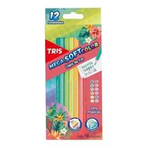 Lápis de Cor Tris Mega Soft Tropical 12 Cores