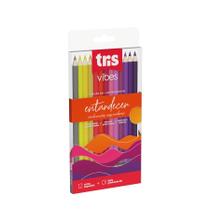 Lápis De Cor Tris Redondo Vibes Entardecer 12 Cores E 1 Lápis Preto 6B Ref: 610818