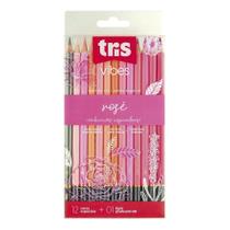 Lápis De Cor Tris Rosé 12 Cores + 1 Lápis 6b