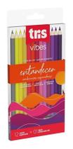 Lápis de Cor Tris Vibes Entardecer 12 Cores + Lapis Graduado Lápis de Cor Tris Vibes Entardecer 12 Cores + Lapis Graduado
