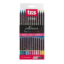 Lápis de Cor Vibes Noturna 12 Cores Tris Tons Frios + Quentes Lápis de Cor Vibes Noturna 12 Cores Tris Tons Frios + Quentes