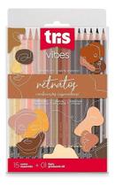 Lápis De Cor Vibes - Retratos - 15 Cores + 1 Lápis 6b - Tris