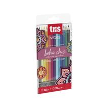 Lápis De Cor Vibes - Tons Boho Chic - 12 Cores + 1 Lápis 6B da Tris Ref 607696