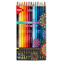 Lápis de Cor Vibes Tons Boho Chic 12 Especiais + 1 Lápis Desenho 6B - Tris