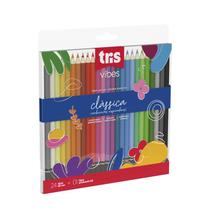 Lapis De Cor Vibes Tons Clássicos 24 Cores + 1 Lápis 6B