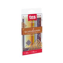 Lápis De Cor Vibes-Tons Escandinavo-12 Cores+1 Lápis 6B-Tris