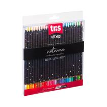 Lápis de Cor Vibes Tons Noturna 24 Cores Tris