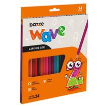 Lápis de Cor Wave 24 cores Sextavado Bazze