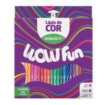 Lápis De Cor Wow Fun 24 Cores Redondo Leo&Leo