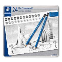 Lápis de desenho STAEDTLER Mars Lumograph, conjunto de 24 Lápis de desenho STAEDTLER Mars Lumograph, conjunto de 24