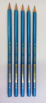 Lápis de escrever sextavado n 3 cor azul metálico 1600 pct com 12 unidades