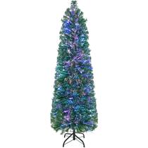 Lápis de fibra óptica Goplus Christmas Tree de 5 pés com luzes verdes