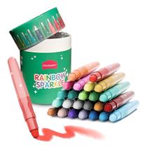 Lápis de gel em aquarela iCrayon 24 cores Rainbow Sparkle