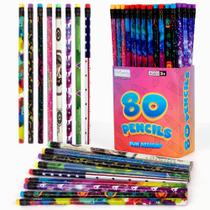 Lápis de Madeira ArtCreativity (80 Unidades) para Crianças - com Borracha