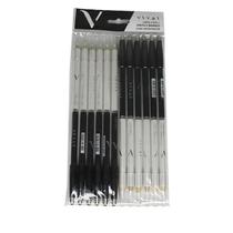 Lápis De Olho Duas Pontas Branco e Preto Vivai Pacote c/12 unid