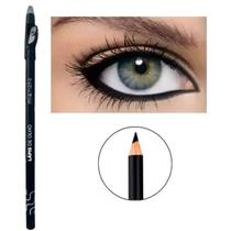 Lápis de Olho Preto Mia Make com Apontador À Prova dÁgua, Alta Pigmentação e Longa Duração