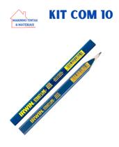 Lapis de Pedreiro Carpinteiro Marceneiro para Obra- Kit Com 10 Unidades
