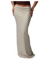 Lápis de rabo de peixe Maxi Skirt MakeMechic Polka Dots preto/branco Lápis de rabo de peixe Maxi Skirt MakeMechic Polka Dots preto/branco