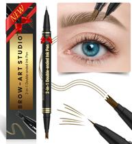 Lápis de sobrancelha iMethod Microblading 2 em 1 de dupla extremidade marrom claro Lápis de sobrancelha iMethod Microblading 2 em 1 de dupla extremidade marrom claro