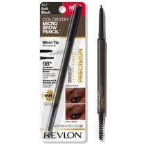 Lápis de sobrancelha Revlon ColorStay Micro com Spoolie 457 Soft Black