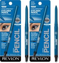 Lápis delineador impermeável REVLON ColorStay 205 Sapphire, pacote com 2 Lápis delineador impermeável REVLON ColorStay 205 Sapphire, pacote com 2