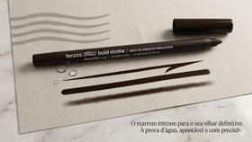 Lapis delineador para olhos marrom fenzza apontavel a prova dagua alta fixação