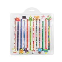 Lápis e Borracha Natalino Coloridos - 12 unidades Cromus Natal -