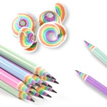 Lápis ECOTREE, papel reciclado ecológico Rainbow 2 HB, pacote com 12