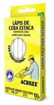 Lapis estaca cera branco 100gr acrilex