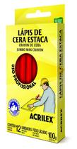 Lapis estaca cera vermelho 100gr acrilex