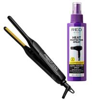 Lápis Flat Iron KISS Ferro plano e spray protetor de calor