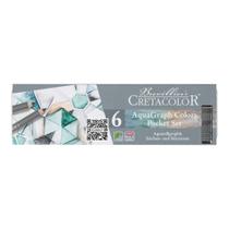 Lapis Grafite Aquarelavel Cretacolor Aquagraph Colors Estojo 6 Itens
