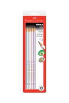 Lápis Grafite Faber-Castell Eco Pérola Color Nº2B com 4 Unidades