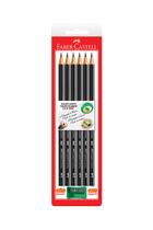 Lápis Grafite Faber-Castell Max Preto Nº2 com 4 Unidades e Apontador Lápis Grafite Faber-Castell Max Preto Nº2 com 4 Unidades e Apontador