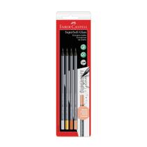 Lápis Grafite Faber-Castell SuperSoft Glam Cromado