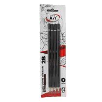 Lápis Grafite Graduado 2b Preto Kit Com 4 Unidades Kit Lápis Grafite Graduado 2b Preto Kit Com 4 Unidades Kit