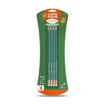 Lápis Grafite Hb Blister C/4 Lápis Leoeleo