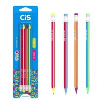 Lapis grafite hb cis club com borracha 04unidades