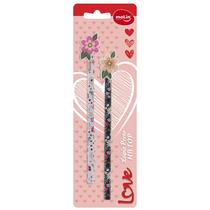 Lápis grafite HB Top Love Flowers Molin 2 peças Lápis grafite HB Top Love Flowers Molin 2 peças