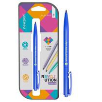 Lapis grafite revolution retratil metallic blue hb newpen